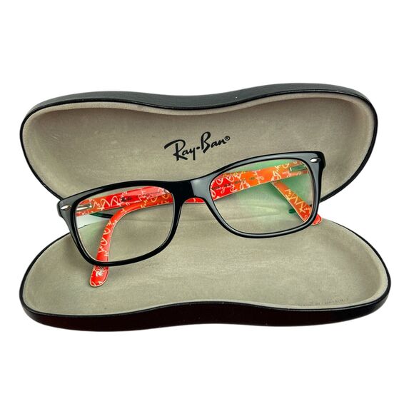 Ray-Ban Accessories - Retro Ray-Ban RB 5228 Black Wingtip Red Letter RX Eyeglass Frames w/Case